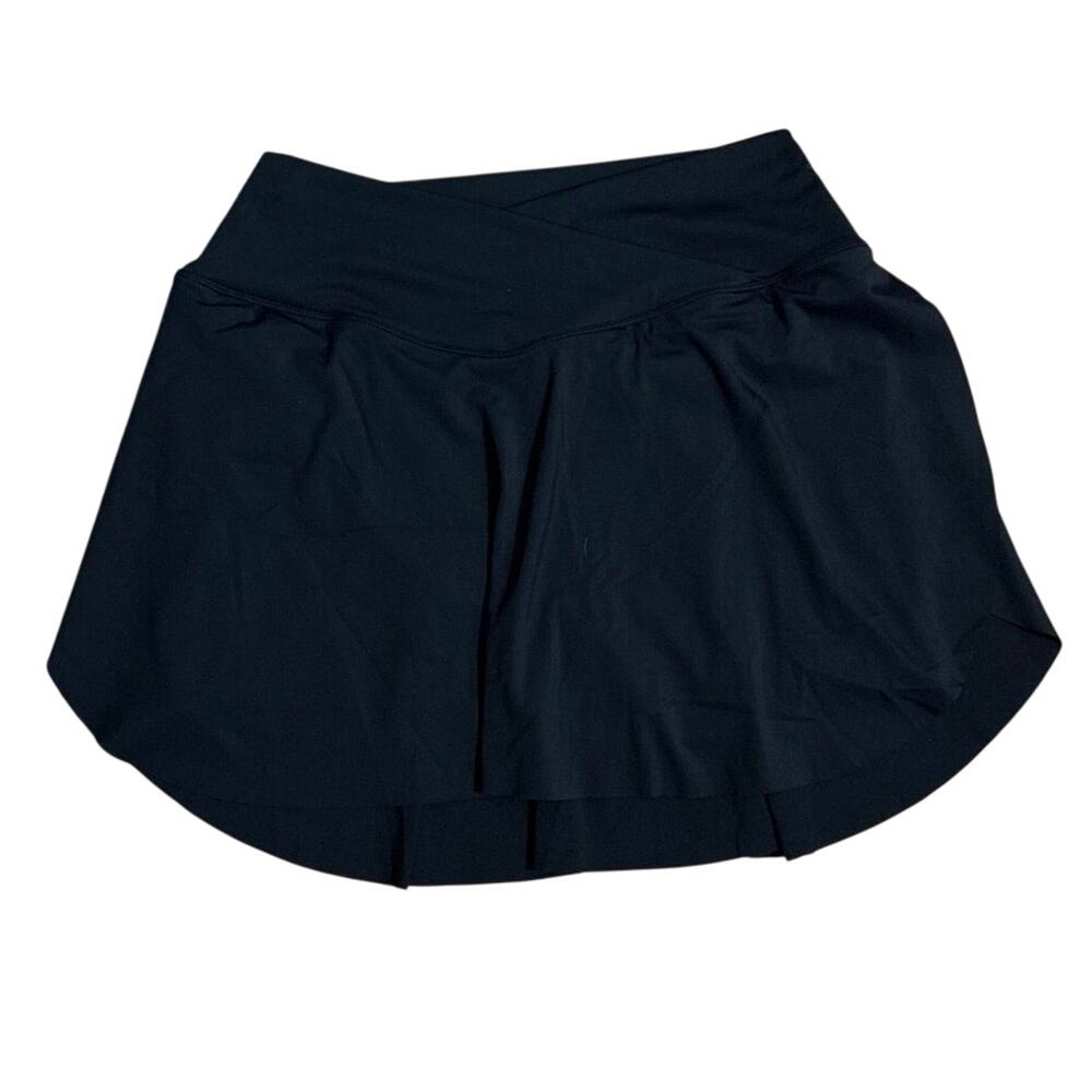 Halara Size L Long Athletic Skirt Skort Black Tennis Pickleball Golf 3.5” Inseam
